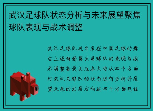 武汉足球队状态分析与未来展望聚焦球队表现与战术调整